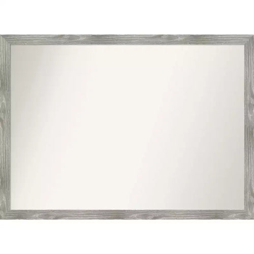 41" x 30" Non-Beveled Dove Square Bathroom Wall Mirror Gray Wash - Amanti Art: Polystyrene Frame, Wall Mounted