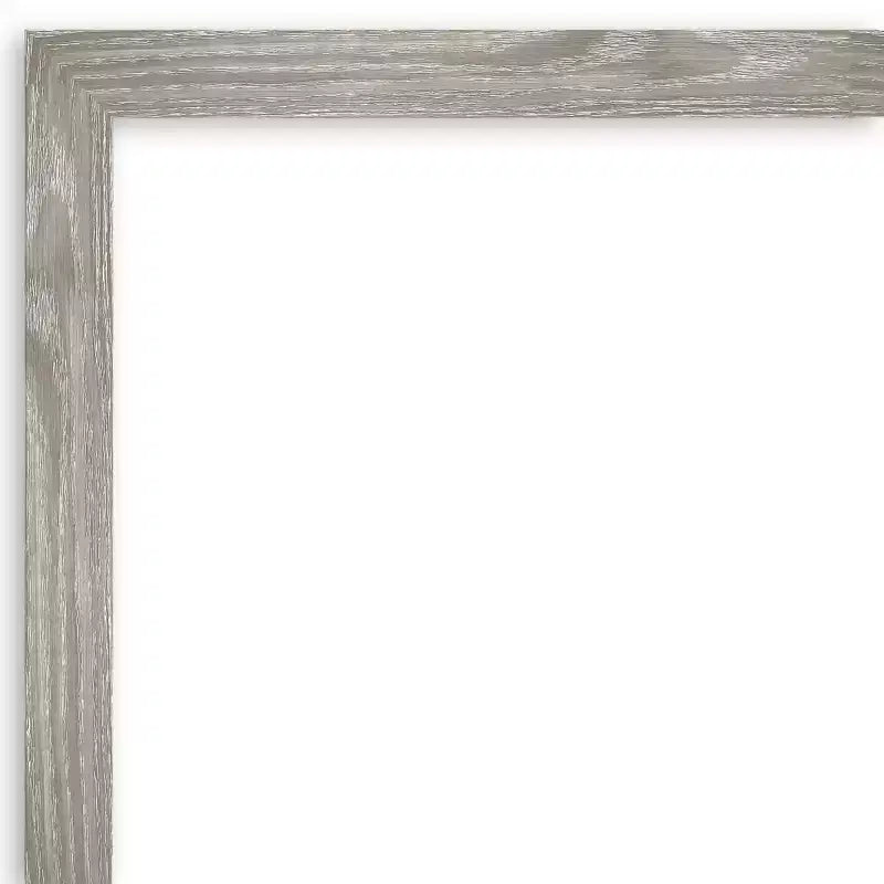 41" x 30" Non-Beveled Dove Square Bathroom Wall Mirror, Gray Wash, Polystyrene Frame, Wall Mounted