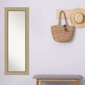 Miroir de porte pleine longueur Astor Champagne 48 x 135 cm non biseauté, quincaillerie de montage incluse, cadre en polystyrène