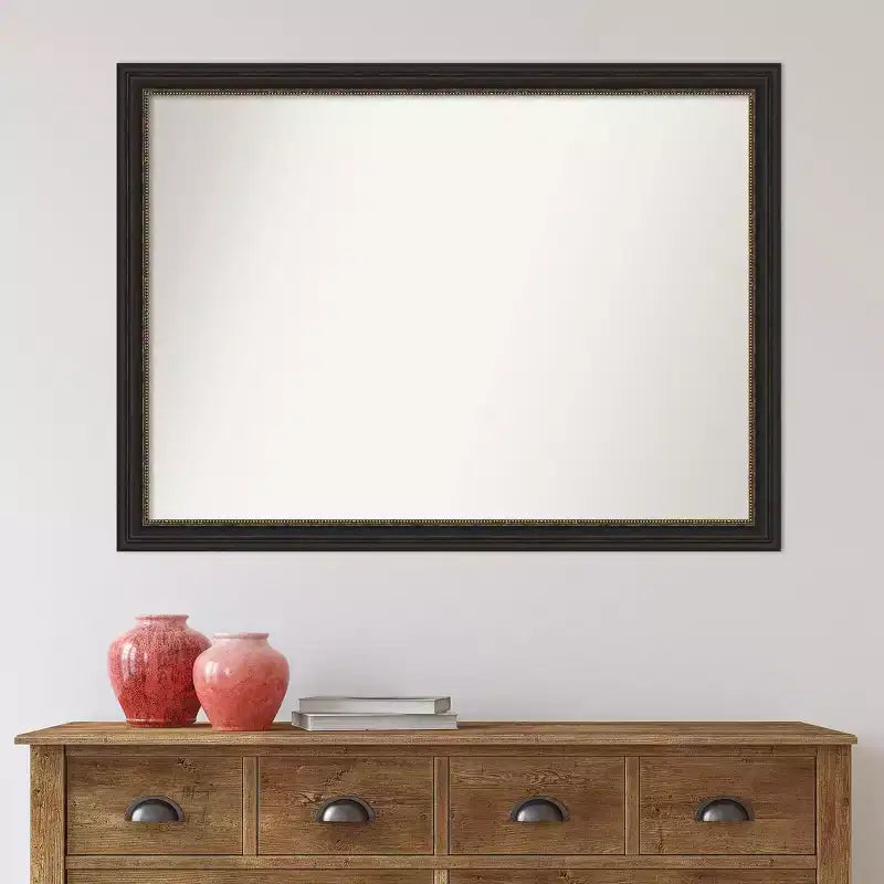 42" x 31" Non-Beveled Accent Bronze Narrow Wall Mirror