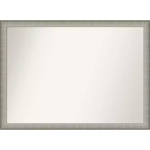 41"x30" Elegant Narrow Wall Mirror for Bathroom, Pewter Finish - Amanti Art: Includes Mounting Hardware