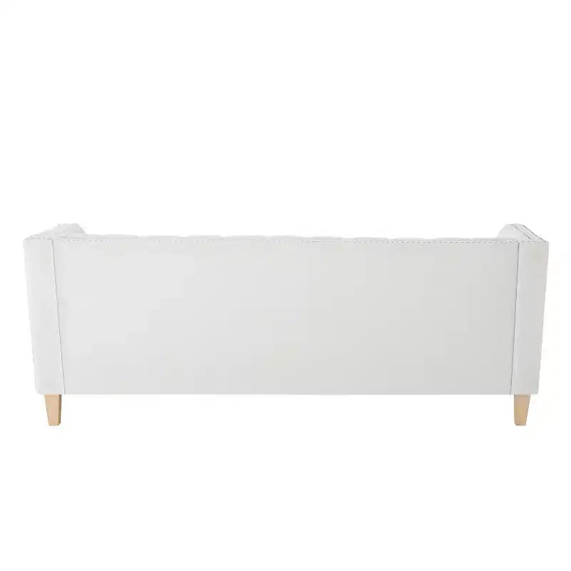 Transitional 79.5" 3-Seater Sofa with Flared Arms and Nailhead Trim