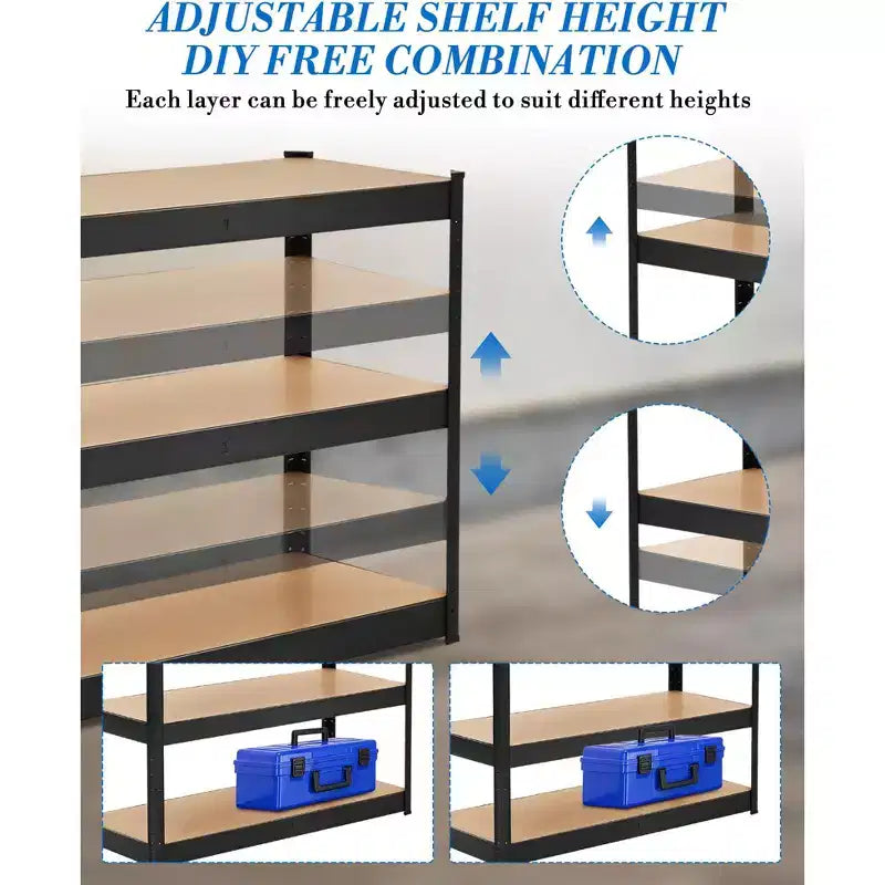 Heavy Duty Garage Shelving Units, 3-Tier Adjustable Storage Shelves, Loads 1320 LBS, Garage Storage Shelving, Metal Storage Utility Rack Shelf