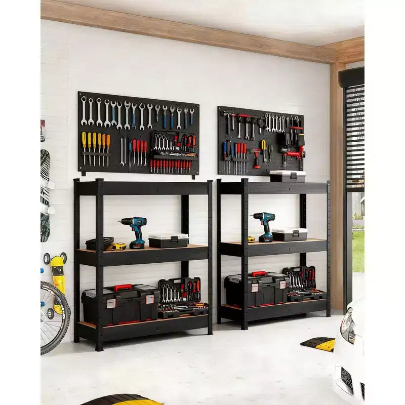 Heavy Duty Garage Shelving Units, 3-Tier Adjustable Storage Shelves, Loads 1320 LBS, Garage Storage Shelving, Metal Storage Utility Rack Shelf
