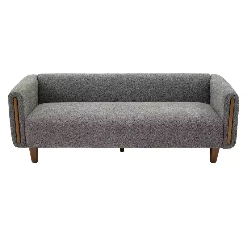 78.7" Modern Rubberwood Boucle Upholstered 3-Seater Sofa