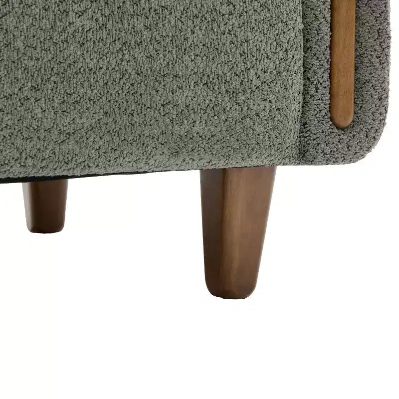 78.7" Modern Rubberwood Boucle Upholstered 3-Seater Sofa