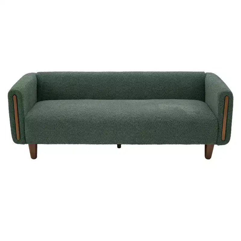 78.7" Modern Rubberwood Boucle Upholstered 3-Seater Sofa
