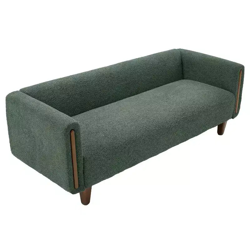 78.7" Modern Rubberwood Boucle Upholstered 3-Seater Sofa