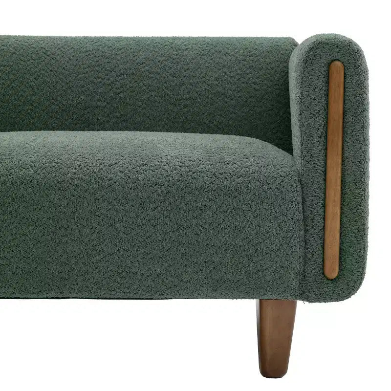78.7" Modern Rubberwood Boucle Upholstered 3-Seater Sofa