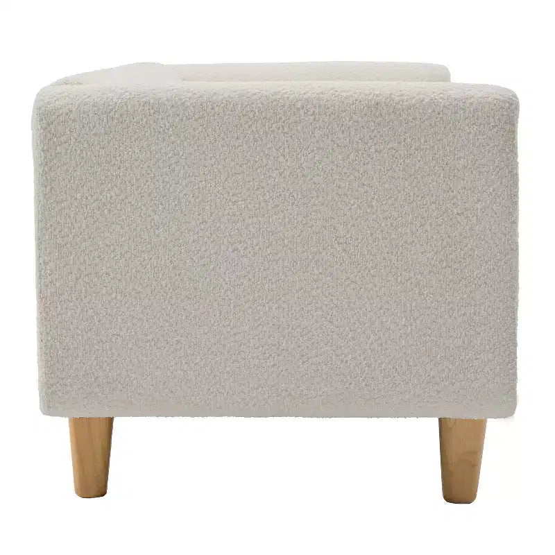 78.7" Modern Rubberwood Boucle Upholstered 3-Seater Sofa