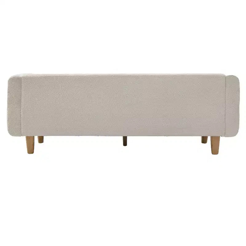 78.7" Modern Rubberwood Boucle Upholstered 3-Seater Sofa
