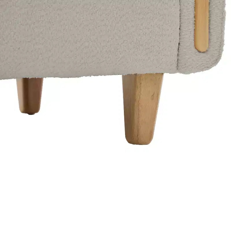 78.7" Modern Rubberwood Boucle Upholstered 3-Seater Sofa
