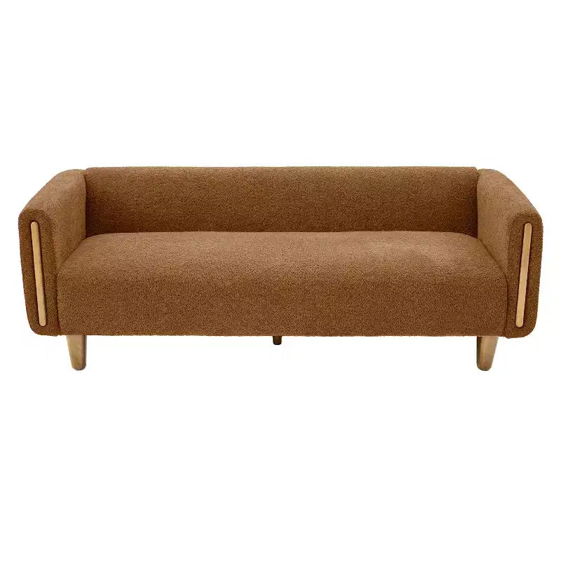 78.7" Modern Rubberwood Boucle Upholstered 3-Seater Sofa
