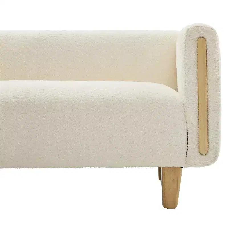 78.7" Modern Rubberwood Boucle Upholstered 3-Seater Sofa