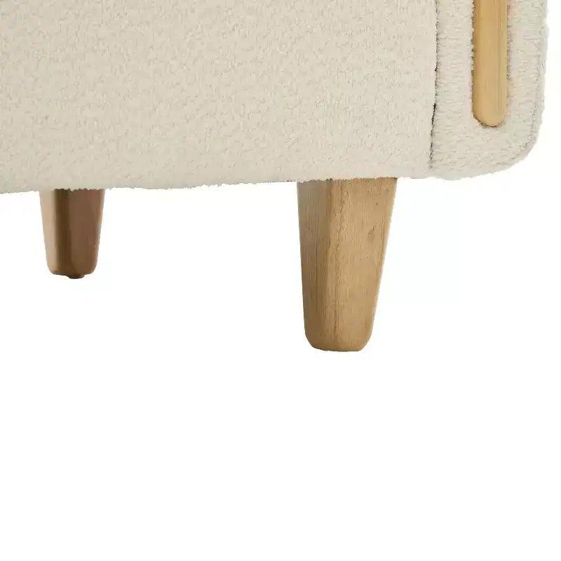 78.7" Modern Rubberwood Boucle Upholstered 3-Seater Sofa
