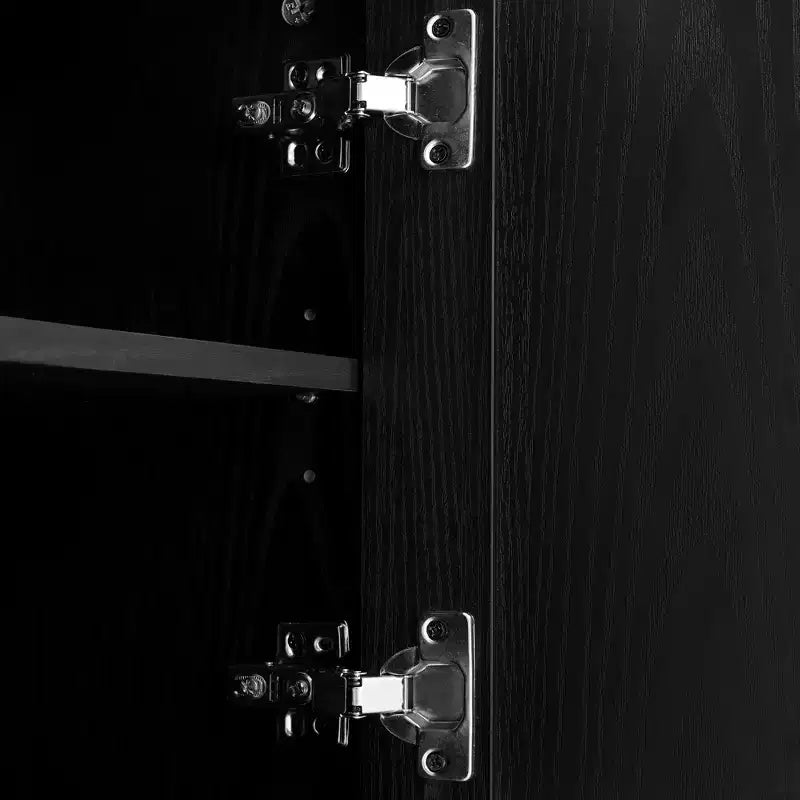 Roy Farmhouse Wooden TV Stand with Sliding Tambour Door and Adjustable Storage