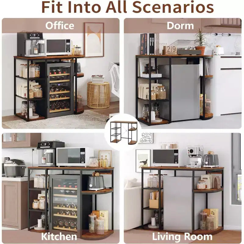 Mini Fridge Stand with Storage Shelf