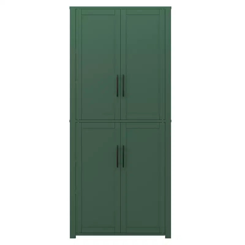 Kitchen Pantry Cabinet, Freestanding Food Storage Cabinet with 4 Doors & Adjustable Shelves, Floor Utility Storage Organizer