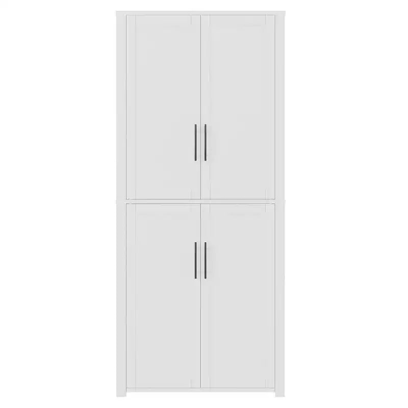 Kitchen Pantry Cabinet, Freestanding Food Storage Cabinet with 4 Doors & Adjustable Shelves, Floor Utility Storage Organizer