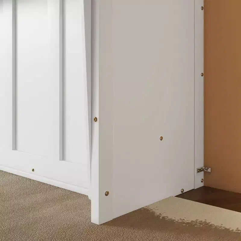 Queen Size Wood Vertical Murphy Bed, Space-Saving Hidden Wall Bed Cabinet