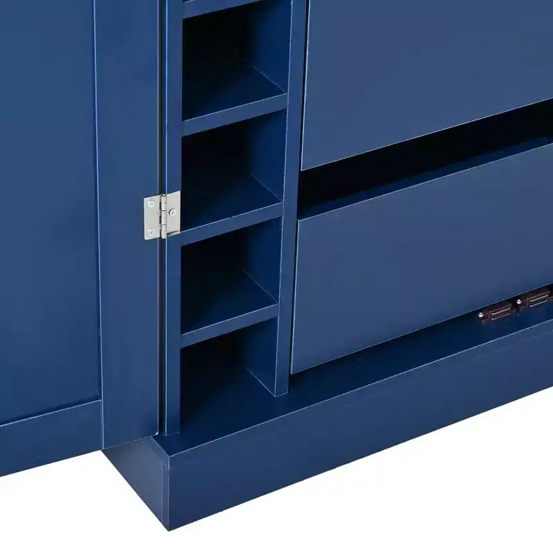 77" Freestanding Kitchen Pantry, Farmhouse Storage Cabinet with Adjustable Shelves, Door Shelves, Drawers & Wine Racks
