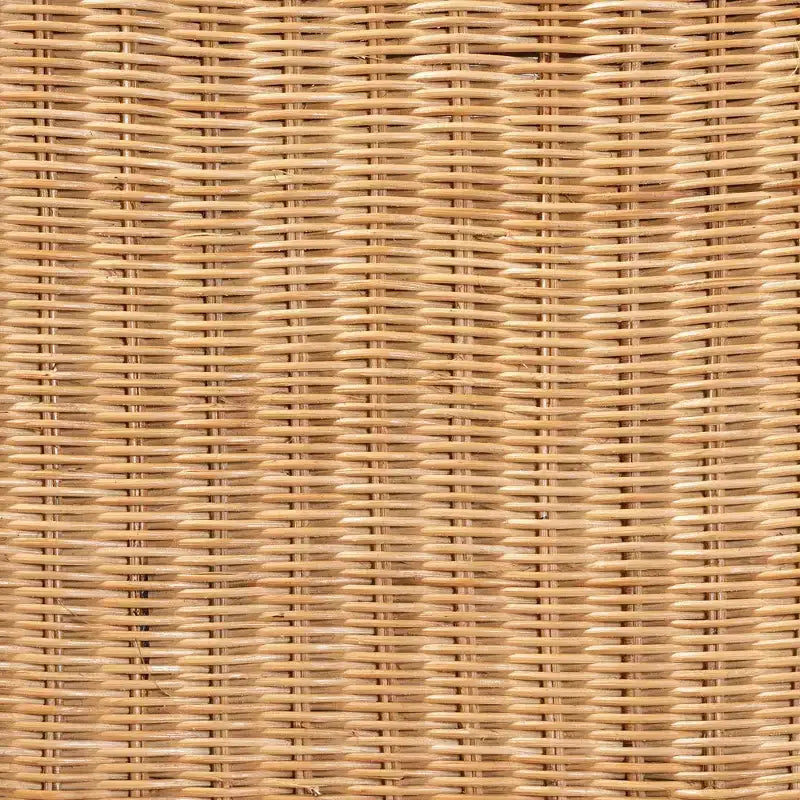 Natural Rattan & Mahogany Wood Barstool, Ergonomic, No Assembly Required