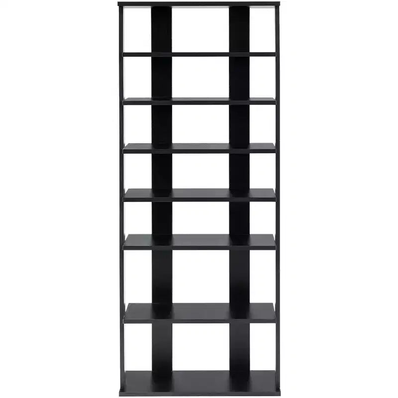 7-Tier Dual Shoe Rack, Practical Free Standing Storage Shelves, Concise Design