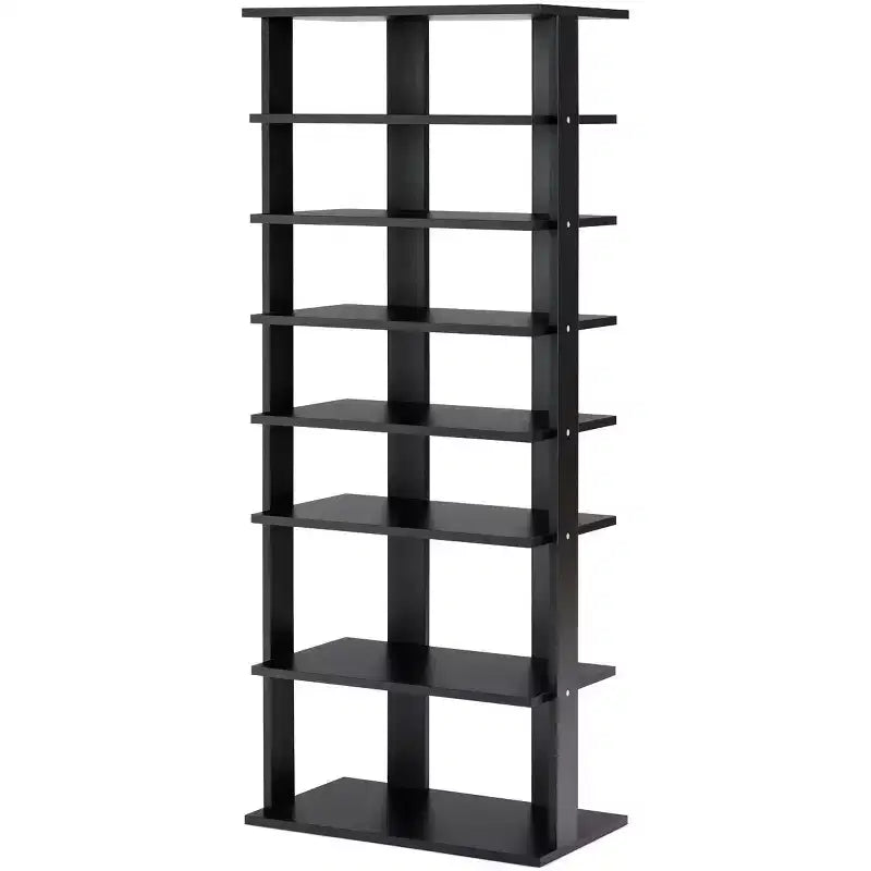 7-Tier Dual Shoe Rack, Practical Free Standing Storage Shelves, Concise Design