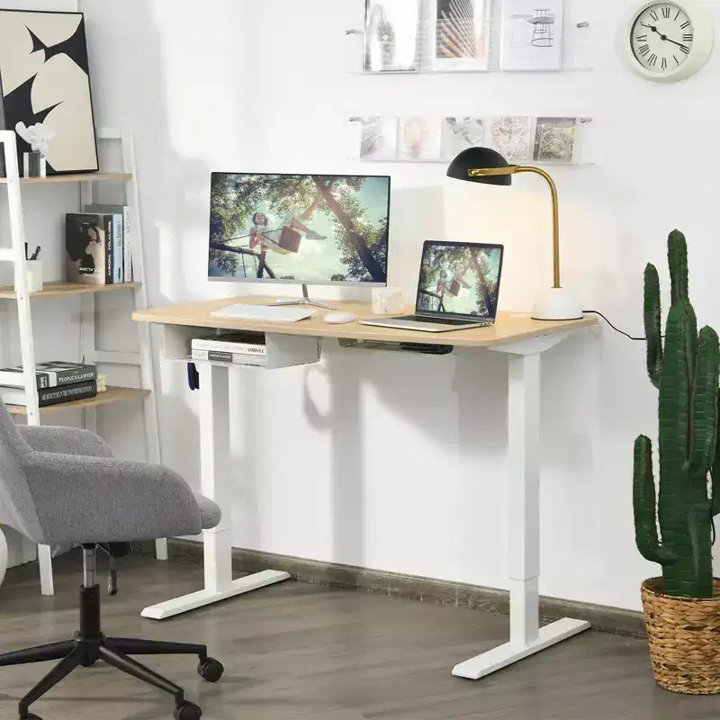 48" Electric Standing Desk, Height Adjustable with Control Panel & USB Port