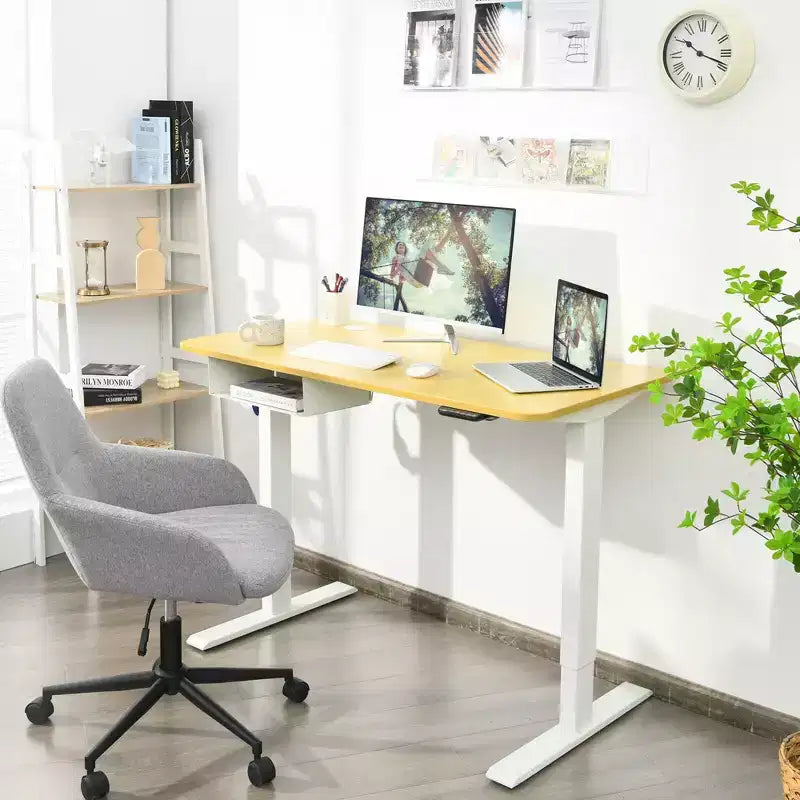 Bureau électrique réglable en hauteur de 122 cm avec panneau de commande et port USB