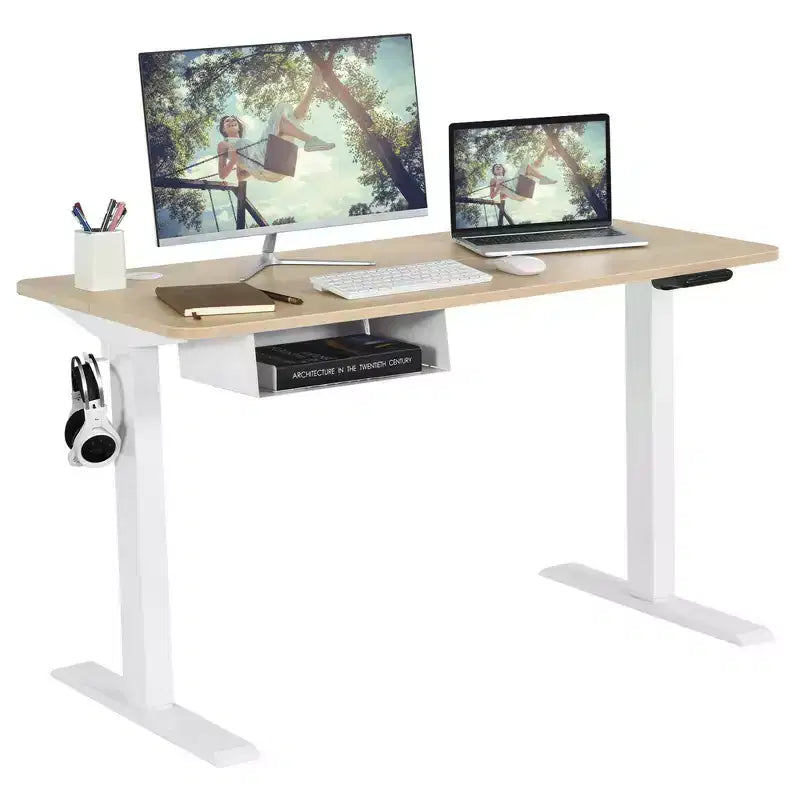 48" Electric Standing Desk, Height Adjustable with Control Panel & USB Port