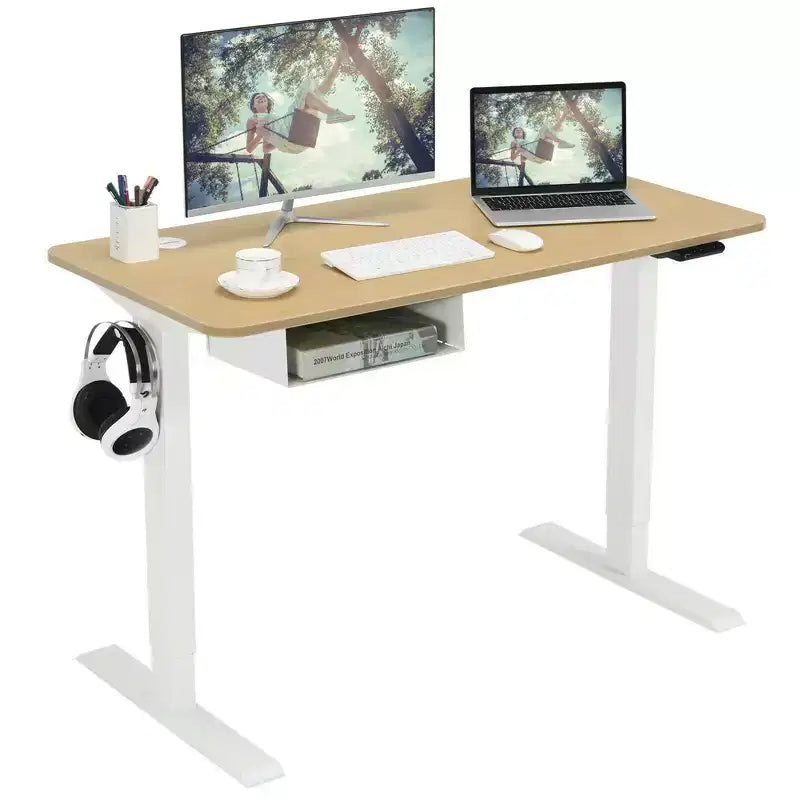 48" Electric Standing Desk, Height Adjustable with Control Panel & USB Port