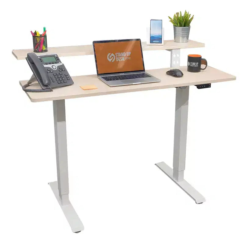 Stand Up Desk Store Programmable Electric Two-Tier Compact Standing Desk (48 Wide)