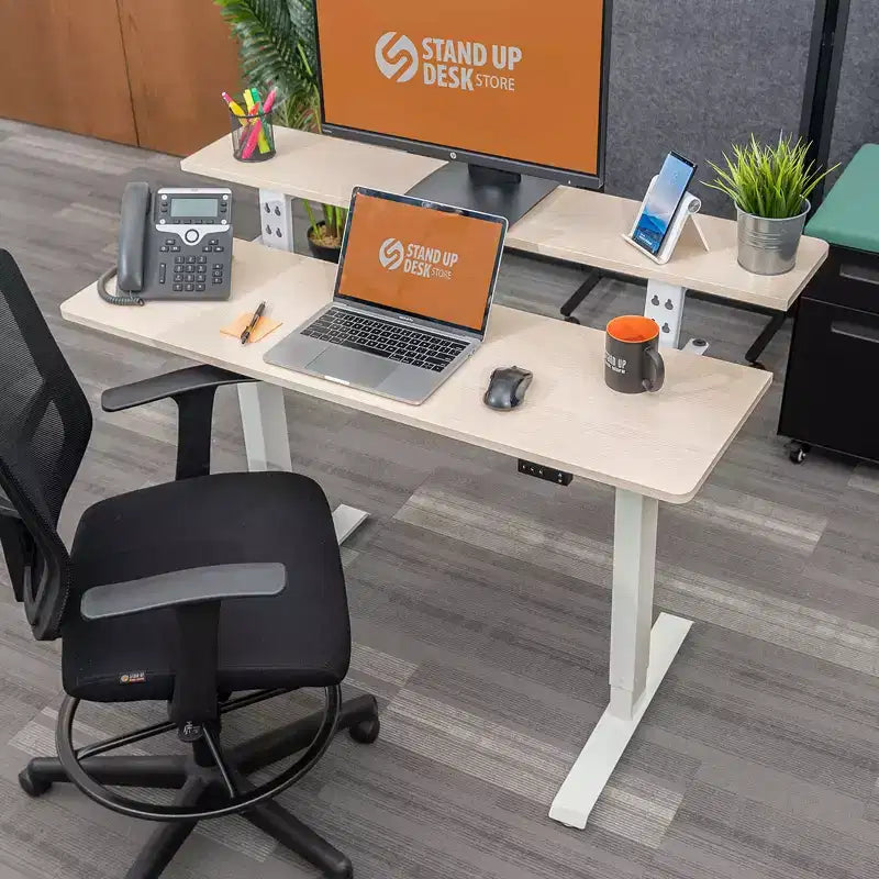 Programmable Electric Two-Tier Compact Standing Desk (48" Wide)