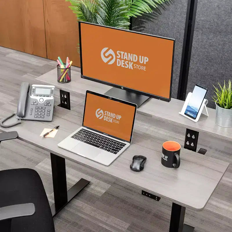 Programmable Electric Two-Tier Compact Standing Desk (48" Wide)