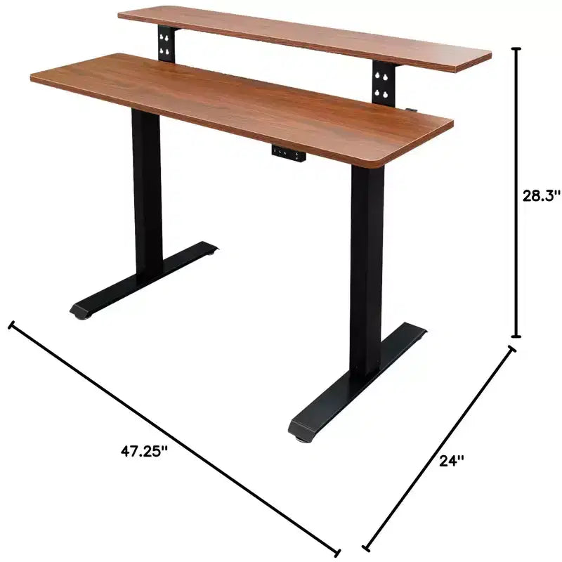 Programmable Electric Two-Tier Compact Standing Desk (48" Wide)
