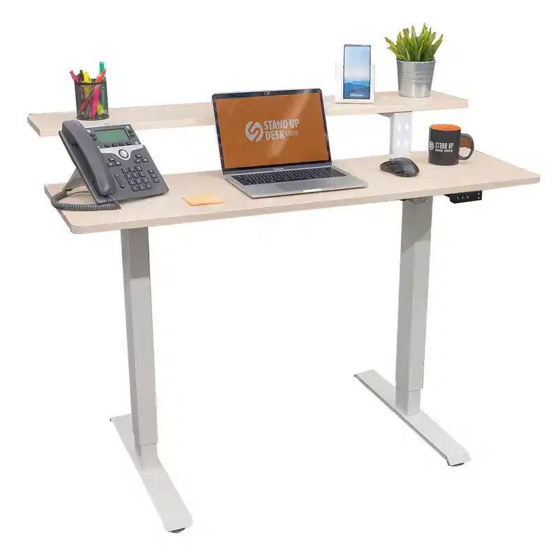 Programmable Electric Two-Tier Compact Standing Desk (48" Wide)
