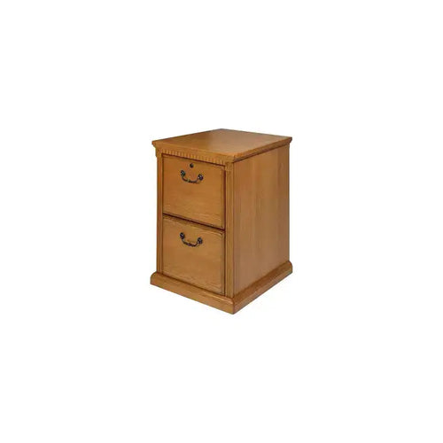 2 Drawer Narrow File Cabinet, Solid Wood, No Assembly Required