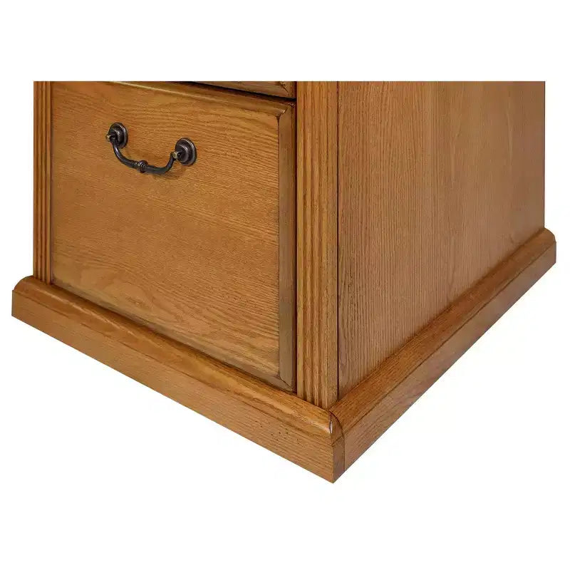 2 Drawer Narrow File Cabinet, Solid Wood, No Assembly Required