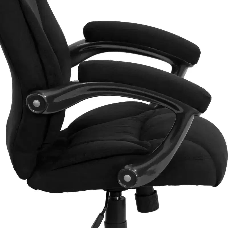 High Back Executive Ergonomic Office Chair with Silver Nylon Base and Arms