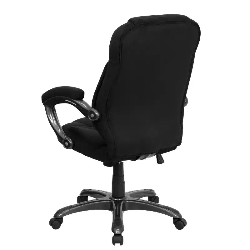 High Back Executive Ergonomic Office Chair with Silver Nylon Base and Arms