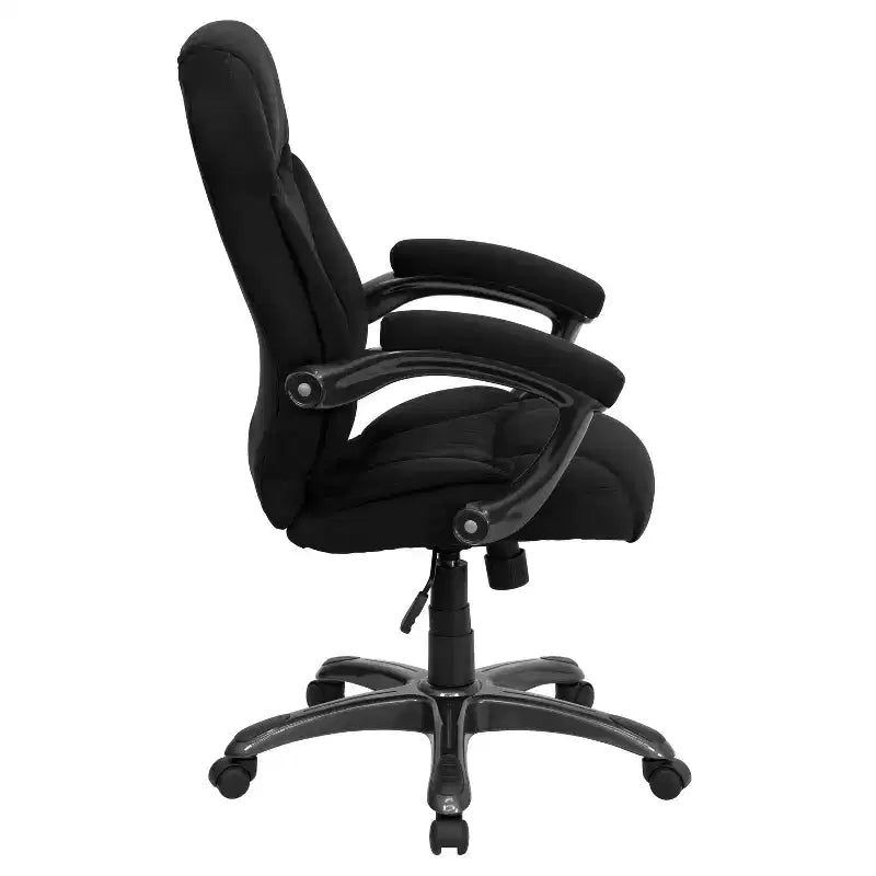 High Back Executive Ergonomic Office Chair with Silver Nylon Base and Arms