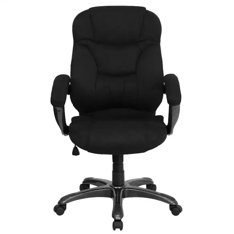 High Back Executive Ergonomic Office Chair with Silver Nylon Base and Arms