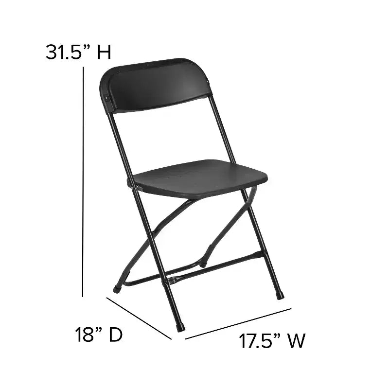 650 lb. Capacity Premium Home and Event Plastic Folding Chair (4 Pack)