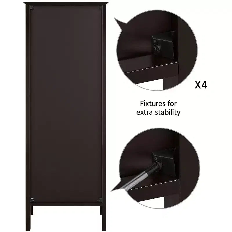 Bathroom Floor Cabinet with Drawer and Single Shutter Door