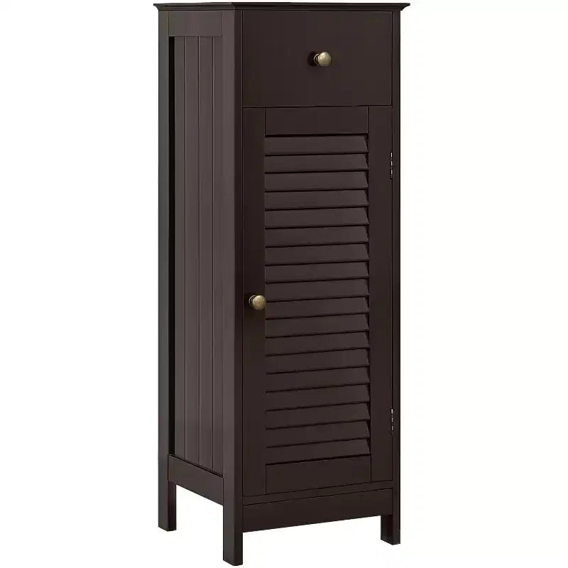 Bathroom Floor Cabinet with Drawer and Single Shutter Door
