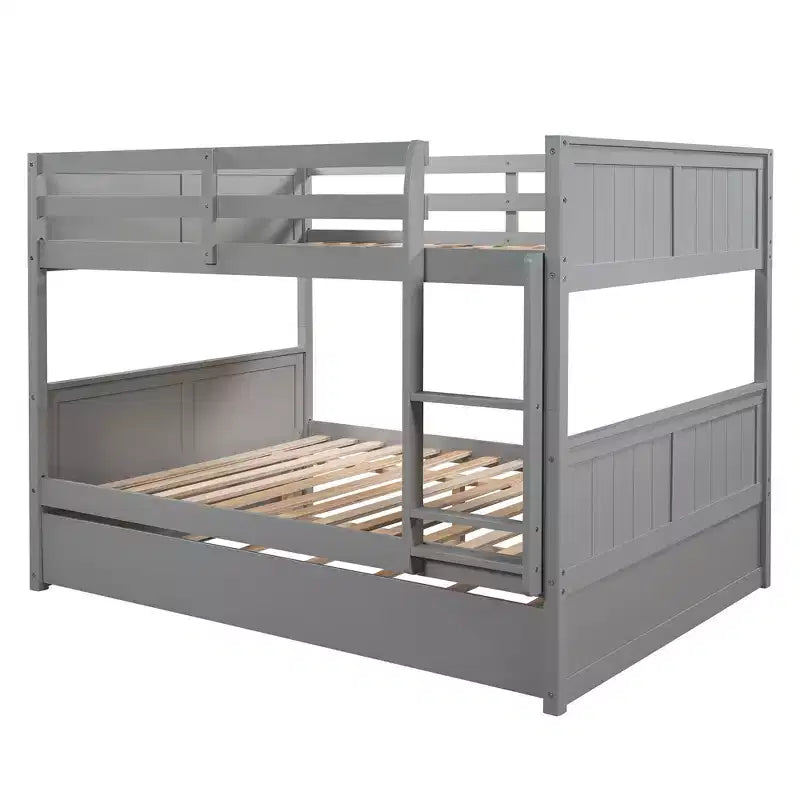 Full Over Full Bunk Bed with Twin Size Trundle