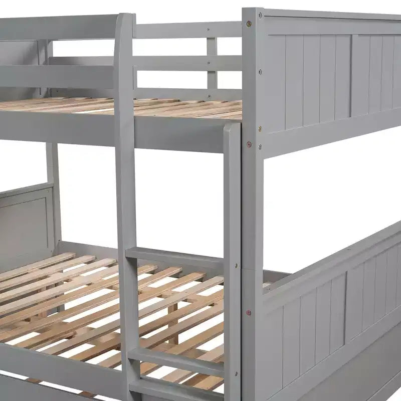 Full Over Full Bunk Bed with Twin Size Trundle