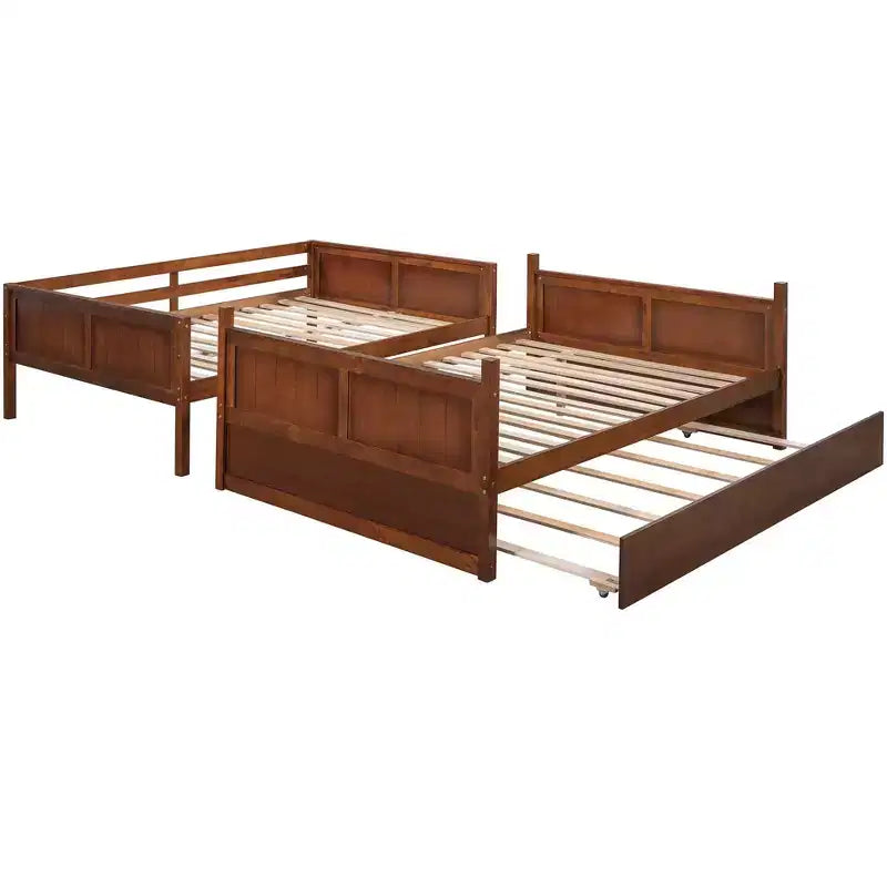 Full Over Full Bunk Bed with Twin Size Trundle