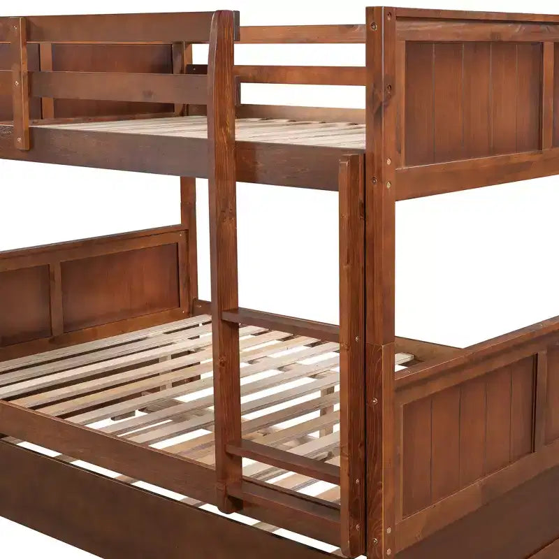 Full Over Full Bunk Bed with Twin Size Trundle